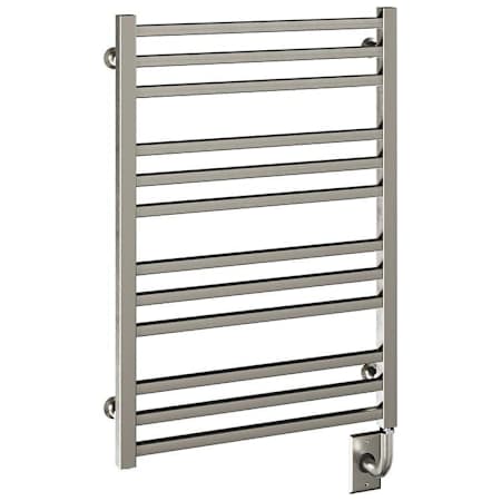 ICO Bath Tuzio Avento 23-1/2"W x 31"H 120 V Hardwired Steel Towel Warmer Brushed Nickel