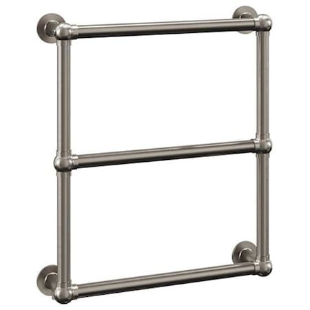 ICO Bath Tuzio Stour 23-1/2"W x 27"H Programmable Electric Hardwired Steel Towel Warmer Brushed Nickel