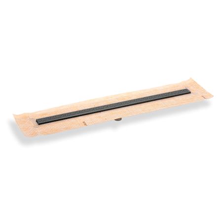 Infinity Drain 60" FCSGR 65 Linear Drain Kit with 2 1/2" Adhesion Style Grate Gunmetal