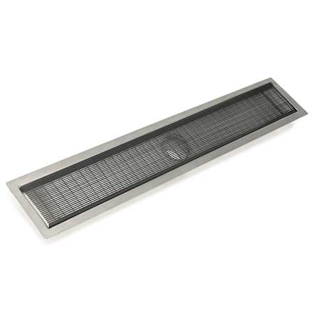 Infinity Drain 32" FFAS 100 Linear Drain Kit with 4" Wedge Wire Grate Gunmetal