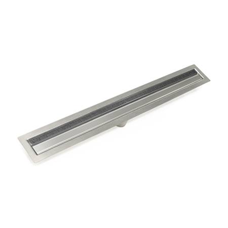 Infinity Drain 42" FFAS 38 Linear Drain Kit with 1.5" Wedge Wire Grate Gunmetal