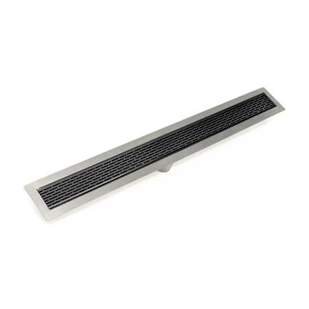 Infinity Drain 60" FF Series Complete Kit with 2-1/2" Perforated Offset Slot Grate Gunmetal
