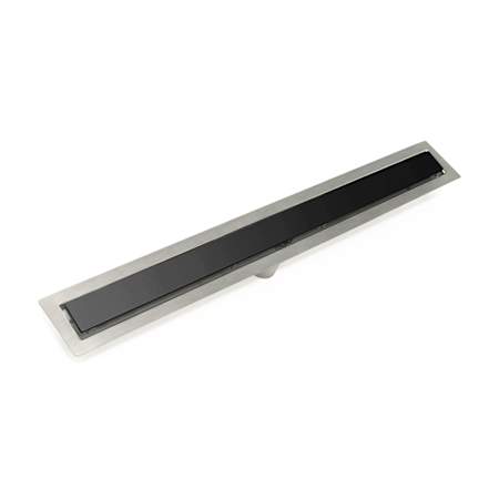 Infinity Drain 48" FFSG 65 Linear Drain Kit with 2 1/2" Solid Grate Gunmetal