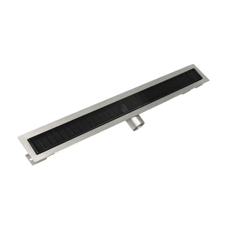 Infinity Drain 36" WedgeWire Linear Shower Drain Kit with 2" Side Outlet Matte Black