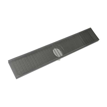 Infinity Drain 36" FXAS 100 High Flow Linear Drain Kit with Wedge Wire Grate and Cast Iron Drain Body Gunmetal