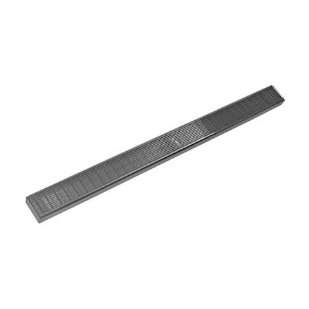Infinity Drain 32" FXAS 65 Linear Drain Kit with Wedge Wire Grate Gunmetal