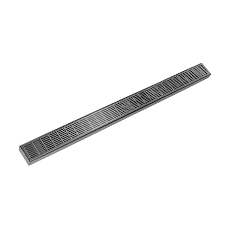 Infinity Drain 60" FXIG 65 Linear Drain Kit with Perforated Slotted Grate Gunmetal
