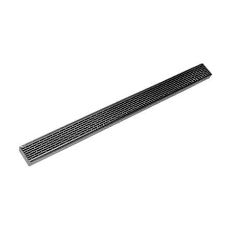 Infinity Drain 42" FX 65 Series Complete Kit with Perforated Offset Slot Grate Gunmetal