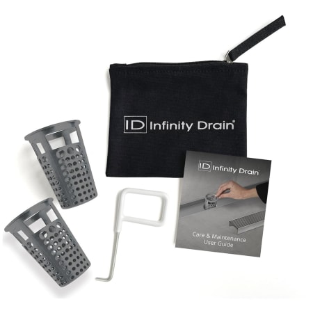 Infinity Drain Hair Maintenance Kit – Includes Maintenance Guide, DKEY Lift-Out Key, and Two HB 65 Hair Baskets Grey