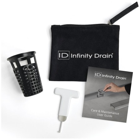 Infinity Drain Hair Maintenance Kit – Includes Maintenance Guide, WKEY Lift-Out Key, and HB 65 Hair Basket Black