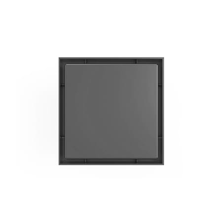 Infinity Drain 4" x 4" LSD 4 Solid Style Center Drain Kit, Stainless Steel Bonded Flange and 2" No Hub Outlet Gunmetal