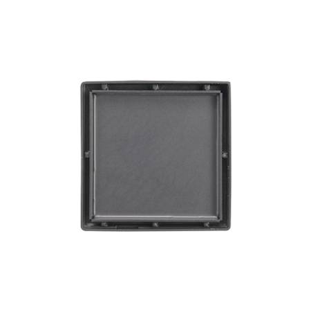 Infinity Drain 4" x 4" LTD 4 Center Drain Kit with PVC Bonded Flange, 2", 3" and 4" Outlet Gunmetal