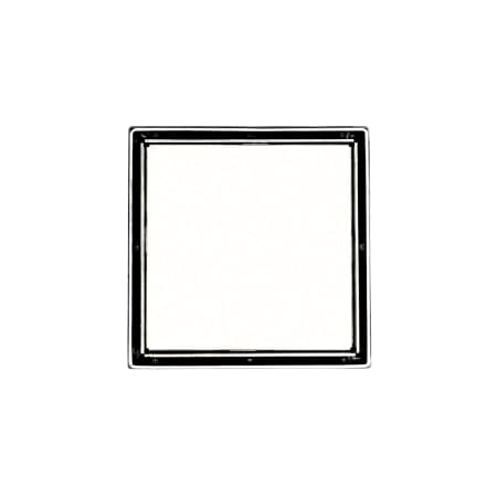 Infinity Drain 5" x 5" LTD 5 Center Drain Kit with ABS Drain Body, 2" Outlet Polished Stainless