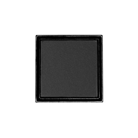 Infinity Drain 5" x 5" LTD 5 Center Drain Kit with Cast Iron Drain Body, 2" Outlet Matte Black
