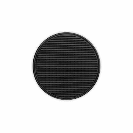 Infinity Drain 5" Round Center Drain with Wedge Wire Pattern Decorative Plate and 2" Throat for RWD 5 Gunmetal
