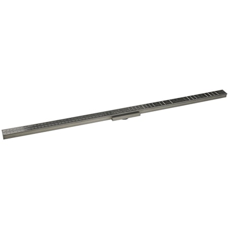 Infinity Drain 72" S-Stainless Steel Series Complete Kit with 1-1/2" Wedge Wire Grate Gunmetal