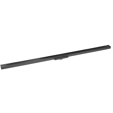 Infinity Drain 60" S-Stainless Steel Series Complete Kit with 1-1/2" Perforated Offset Slot Grate Gunmetal
