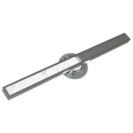 Infinity Drain 36" Site Sizable Stainless Steel Linear Drain Kit with Low Profile Tile Insert Frame – Includes PVC Drain Body with 3" Outlet Gunmetal