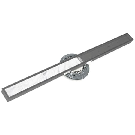 Infinity Drain 48" Site Sizable Stainless Steel Linear Drain Kit with Tile Insert Frame – Includes PVC Drain Body with 3" Outlet Gunmetal