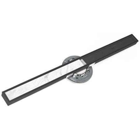 Infinity Drain 60" Site Sizable Stainless Steel Linear Drain Kit with Tile Insert Frame – Includes Cast Iron Drain Body with 3" No Hub Outlet Matte Black