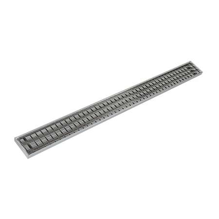 Infinity Drain 96" S-AG 100 Linear Drain Complete Kit with 4" Wedge Wire Grate Gunmetal