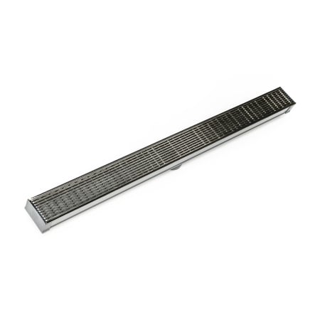 Infinity Drain 36" S-AG 65 Linear Drain Complete Kit with 2 1/2" Wedge Wire Grate Gunmetal
