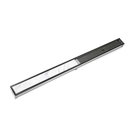 Infinity Drain 48" S-PVC Series Complete Kit with Tile Insert Frame Gunmetal
