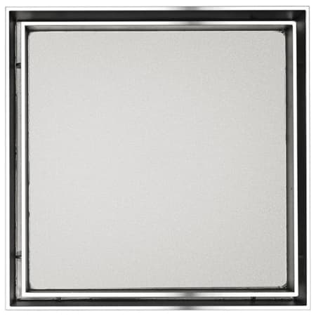 Infinity Drain 5" x 5" Tile Insert Premium Center Drain Kit with Cast Iron Drain Body, 2" No Hub Outlet Polished Stainless