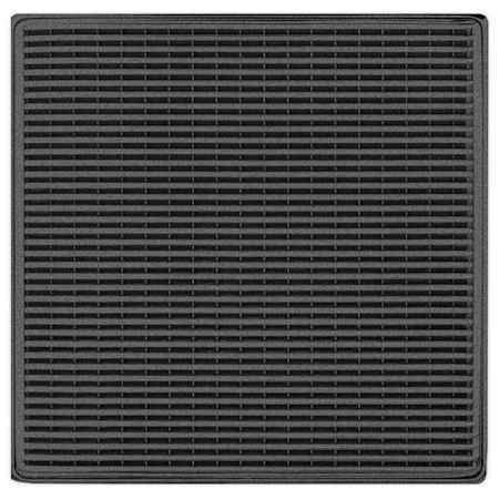 Infinity Drain 5" x 5" Premium Center Drain Kit with Wedge Wire Pattern Decorative Plate – Includes PVC Drain Body with 2" Outlet Gunmetal