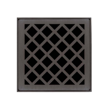 Infinity Drain Criss-Cross 4" Drain Grate Only for Select Infinity Drain Center Drains Oil Rubbed Bronze