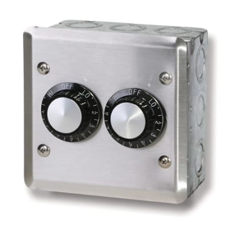 Infratech Input Dual Regulator Switch with Wall Plate and Gang Box 120v/15amp Stainless Steel