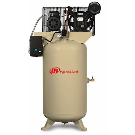 Ingersoll Rand 7.5 HP 80 Gal 175 Max PSI 24 CFM Two-Stage Stationary Electric (460 Volt 3 Phase) Reciprocating Air Compressor with Vertical Tank N/A