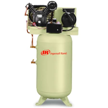 Ingersoll Rand 7.5 HP 80 Gal 175 Max PSI Two-Stage Stationary Electric (230 Volt 3 Phase) Fully Packaged Reciprocating Air Compressor N/A