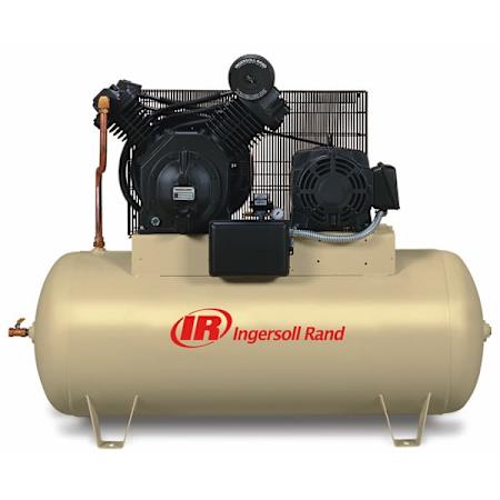 Ingersoll Rand 15 HP 120 Gal 175 Max PSI Two-Stage Stationary Electric (208 Volt 3 Phase) Reciprocating Air Compressor with Horizontal Tank N/A