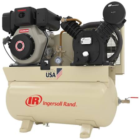 Ingersoll Rand 10 HP 30 Gal 175 Max PSI Two-Stage Truck Mount Diesel Reciprocating Air Compressor with Yanmar Diesel Engine N/A