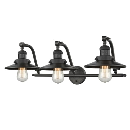 Innovations Lighting Railroad 3 Light 28" Wide Bathroom Vanity Light Oiled Rubbed Bronze