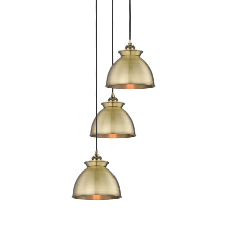Innovations Lighting Adirondack 3 Light 15" Wide Multi Light Pendant Antique Brass