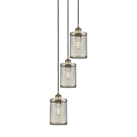 Innovations Lighting Nestbrook 3 Light 19" Wide Cage Multi Light Pendant Antique Brass