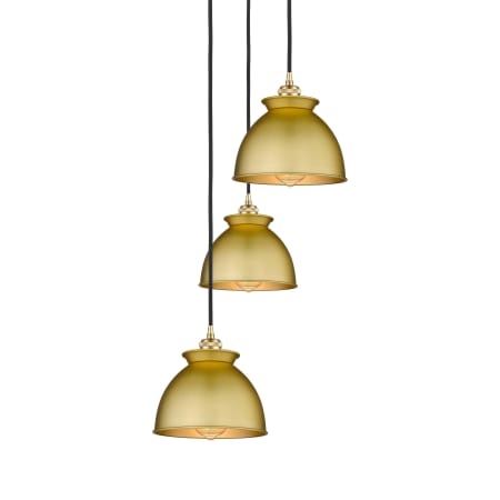Innovations Lighting Adirondack 3 Light 10" Wide Multi Light Pendant Satin Gold