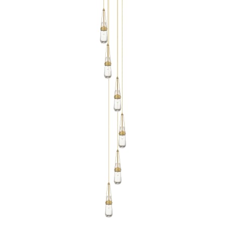 Innovations Lighting Milan 6 Light 15" Wide Multi Light Pendant Brushed Brass / Clear