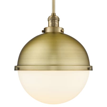Innovations Lighting Hampden 13" Wide Pendant Brushed Brass / Matte White