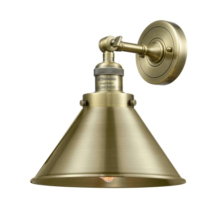 Innovations Lighting Briarcliff Single Light 8" Tall Bathroom Sconce Antique Brass / Metal