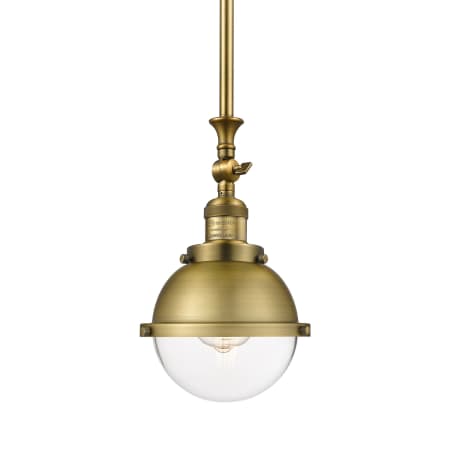 Innovations Lighting Hampden 7" Wide Mini Pendant Brushed Brass / Clear
