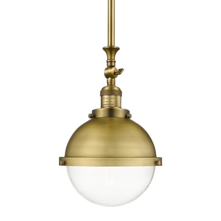 Innovations Lighting Hampden 9" Wide Mini Pendant Brushed Brass / Clear