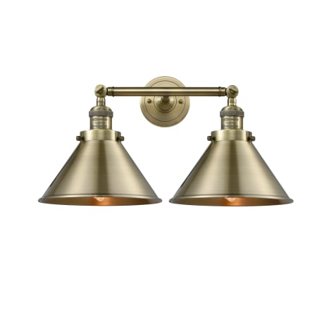 Innovations Lighting Briarcliff 2 Light 19" Wide Bathroom Vanity Light with Multiple Shade Options Antique Brass / Metal