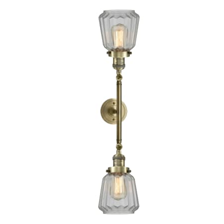 Innovations Lighting Chatham 2 Light 24" Wide Bathroom Vanity Light with Multiple Shade Options Antique Brass / Clear