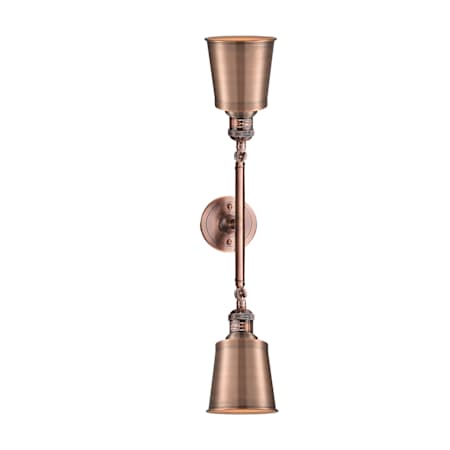 Innovations Lighting Addison 2 Light 6" Wide Vanity Light Antique Copper / Metal