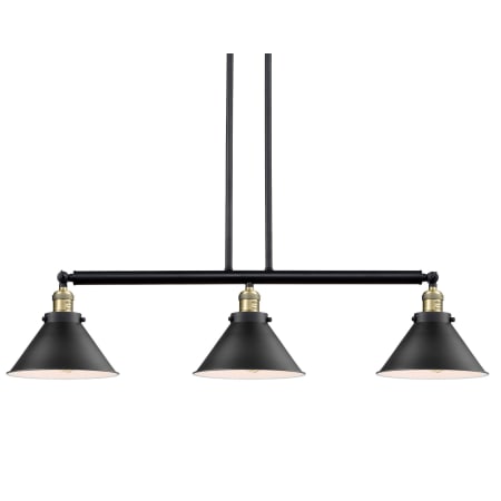 Innovations Lighting Briarcliff 3 Light 43" Wide Linear Chandelier Black / Antique Brass / Matte Black