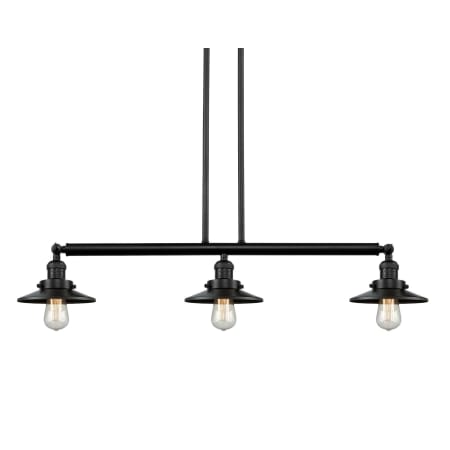 Innovations Lighting Railroad 3 Light 41" Wide Linear Chandelier Oil Rubbed Bronze / Oil Rubbed Bronze