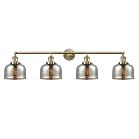 Innovations Lighting Bell 4 Light 45" Wide Vanity Light Antique Brass / Silver Plated Mercury
